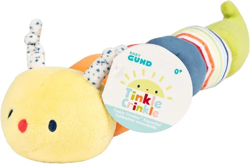 Vista 4 de GUND Baby Tinkle Crinkle Collection Essential Caterpillar - Peluche sensorial, 14 pulgadas