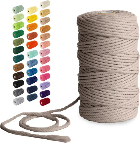 Vista 90 de Nook Theory Hilo de macramé de 3mm 109 yardas - Cuerda de macramé suave de 4mm, 5mm perfecta para nudos - Suministros de macramé para colgadores