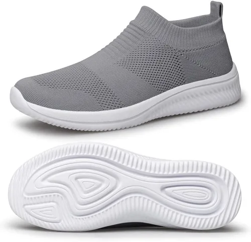 Vista 3 de Vidbiv - Tenis casuales para caminar para hombre, transpirables, ligeros, cómodos, de malla