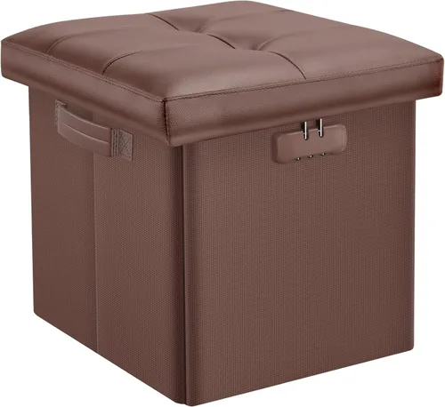 Vista 26 de DocSafe Otomana de almacenamiento con cerradura, caja de almacenamiento plegable de 17 pulgadas resistente al fuego y al agua con asas, segura