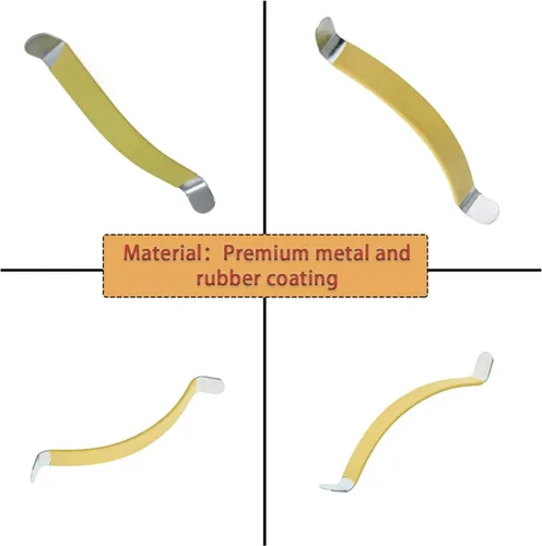 Vista 3 de Esparcidores de cuerdas de guitarra, herramienta de luthier, 4 piezas de goma para pulir trastes de guitarra, herramienta de reparación