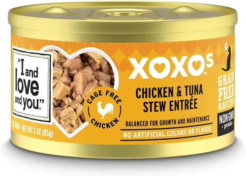 Vista 10 de I and love and you XOXOs - Alimento húmedo para gatos, pollo + paté de atún, sin granos, sin relleno, paquete de 24 latas de 3 onzas