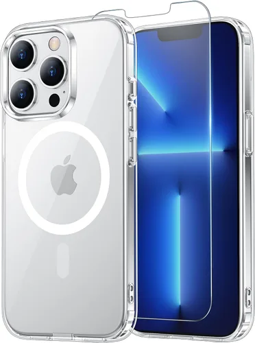 Vista 83 de Funda transparente para iPhone 11 con protector de pantalla, compatible con Magsafe, antiamarilleo, protección de grado militar, a prueba de golpes