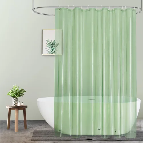 Vista 10 de UFRIDAY Cortina de ducha para casa rodante, 36 x 72 pulgadas, cortina de ducha de plástico impermeable PEVA transparente para el hogar, resistente