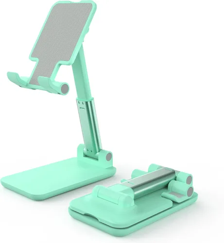 Vista 18 de Soporte para Teléfono Celular, Ángulo y Altura Ajustables Soporte para Teléfono Celular para Escritorio, Plegable y Portátil, Almohadilla