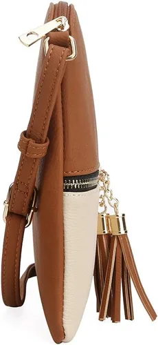 Vista 4 de SG SUGU - Bolso ligero y mediano con borla y bolsillo con cremallera