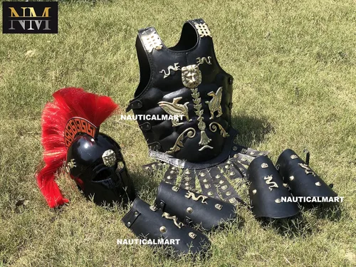 Vista 2 de NAUTICALMART - Juego de armadura muscular de piel medieval