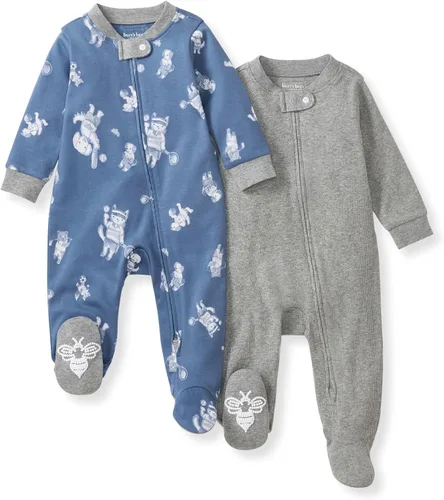 Vista 13 de Burt's Bees Baby Pijama con pies de algodón orgánico para niños Basketball Court