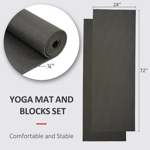 Vista 3 de Fitvids All Purpose Thick High Density No Tear Exercise Yoga Mat with Strap & Lightweight Features for Indoor & Outdoor Use