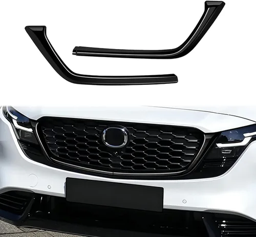 Vista 9 de HIGH FLYING Para Mazda CX-5 CX5 2017-2021 Accesorios exteriores Coche Rejilla Delantera Insertos Cubierta Moldeo ABS Negro Brillante 2pcs