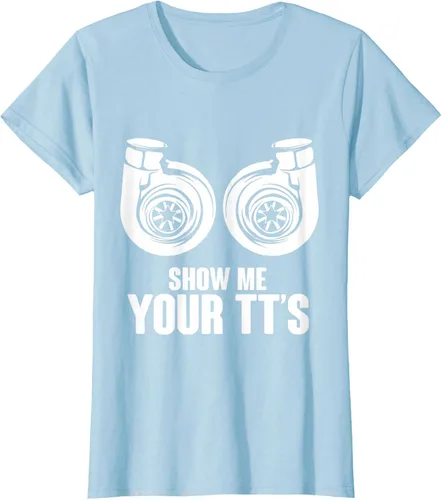 Vista 21 de Funny Show Me Your TT's Twin Turbo Car Racing Camiseta, Negro, S