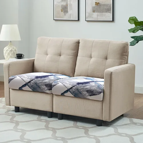 Vista 9 de Fuloon Fundas de Cojines para Sofá, Fundas de Cojines de Asiento Elásticas Estampadas, Fundas Protectoras Lavables para Muebles, para Sillón