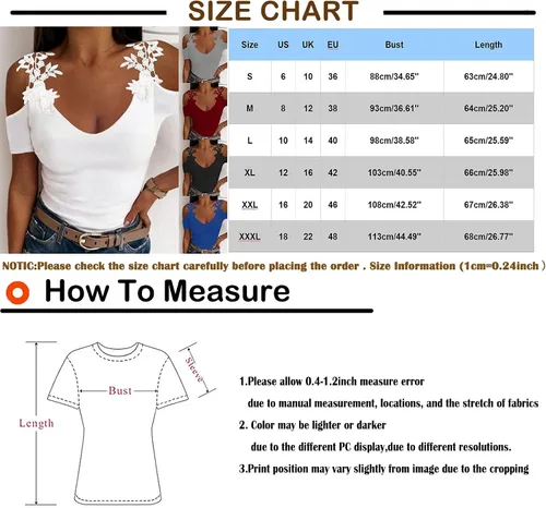 Vista 4 de FQZWONG Camiseta sexy de manga corta con cuello en V y hombros descubiertos para mujer, con tirantes florales, a la moda, para fiesta de verano