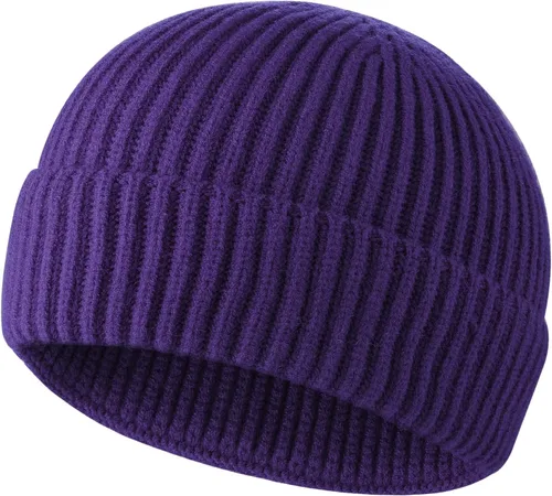 Vista 51 de ROYBENS Swag Wool Knit Cuff Short Fisherman Beanie for Men Women Winter Hat 1 albaricoque