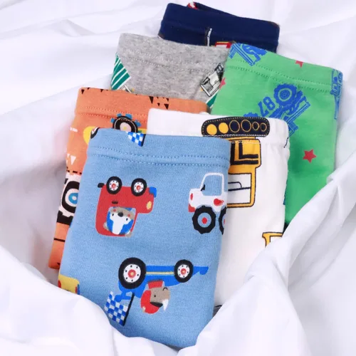 Vista 6 de Finihen Calzoncillos tipo bóxer para niños, de algodón suave, ropa interior de dinosaurio para niños