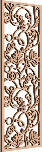 Vista 169 de Caspian Paneles de pared de madera con calado decorativo perforado, 9 3/8 pulgadas de ancho x 24 3/8 pulgadas de alto x 1/4 de alto, cereza