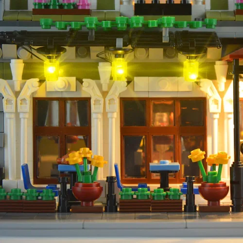 Vista 5 de LIGHTAILING Juego de luces para (restaurante parisino) modelo de bloques de construcción - Kit de luz LED compatible con Lego 10243