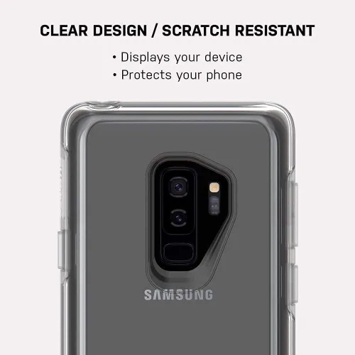 Vista 5 de OtterBox Symmetry Series - Funda delgada para Samsung Galaxy S9 Plus, embalaje no minorista, (transparente)