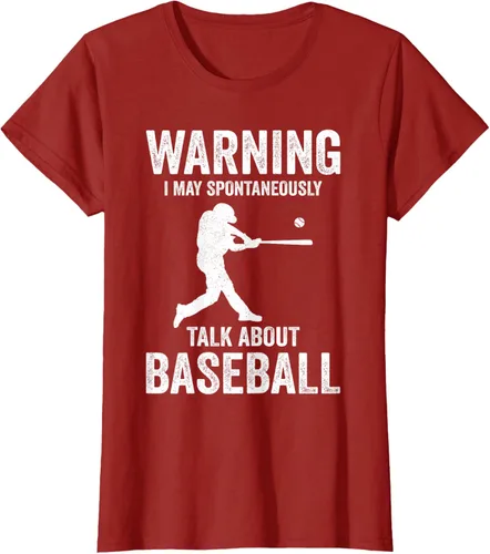 Vista 17 de Warning I May Talk About Baseball Player - Camiseta divertida de béisbol