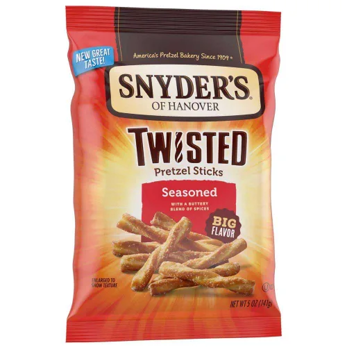 Vista 4 de Snyders Of Hanover - Palitos de pretzel torcidos sazonados, 5 onzas – 8 por caja.