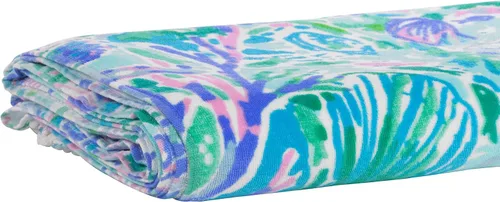 Vista 3 de Lilly Pulitzer Toalla grande para piscina/playa de tamaño extra, 40 x 70, toalla grande de felpa para adultos, Soleil It On Me