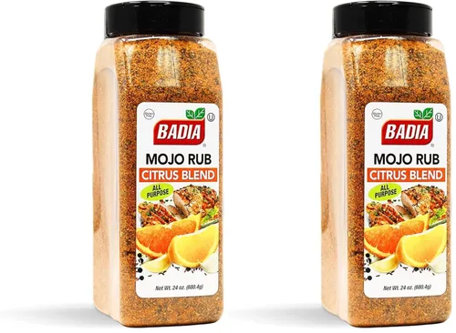 Vista 6 de Badia Mojo Rub Mezcla Cítricos 142 ml – Marinada de Ajo y Cítricos Picante – Audaz Sal Seco de Inspiración Latina con Naranja, Limón y Lima