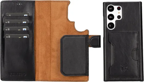Vista 48 de Venito Florence - Funda de piel compatible con Samsung Galaxy S9, extra segura con bloqueo RFID, cartera desmontable para teléfono (gris decolorado)