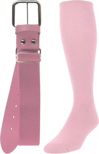 Vista 7 de TCK Combo de calcetines y cinturón de béisbol o sóftbol, tallas para jóvenes y adultos para niños y niñas, hombres y mujeres