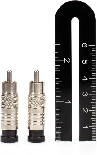 Vista 4 de THE CIMPLE CO - Conectores de compresión RCA para cable coaxial RG6 - Conexiones macho universales para RCA, subwoofer, compuesto, componente