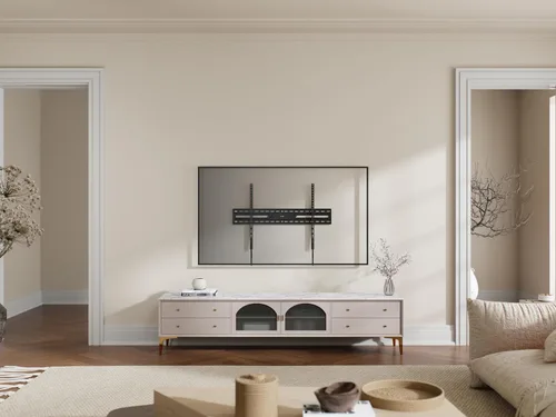 Vista 9 de Superior Electronics - Soporte fijo para TV de pared de 60" a 100" (extra delgado), negro con nivel incluido - SUPSTV007