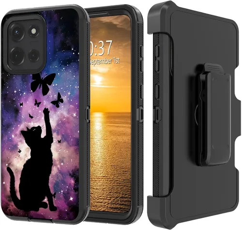 Vista 218 de Funda para Moto G Stylus 5G 2023 con funda de clip para cinturón y soporte, resistente de doble capa, resistente a prueba de golpes, para Motorola