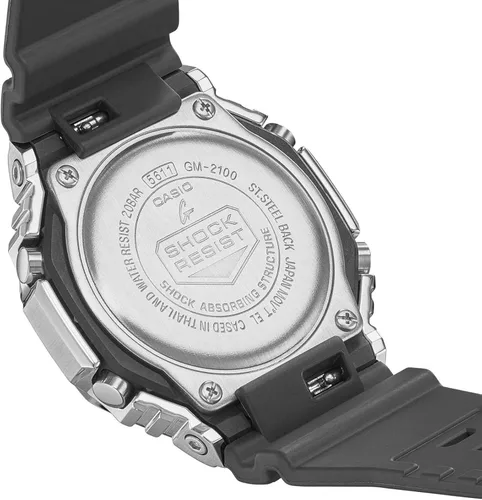 Vista 4 de Casio G-Shock GM2100-1A - Reloj octogonal de resina negra cubierta de metal Negro