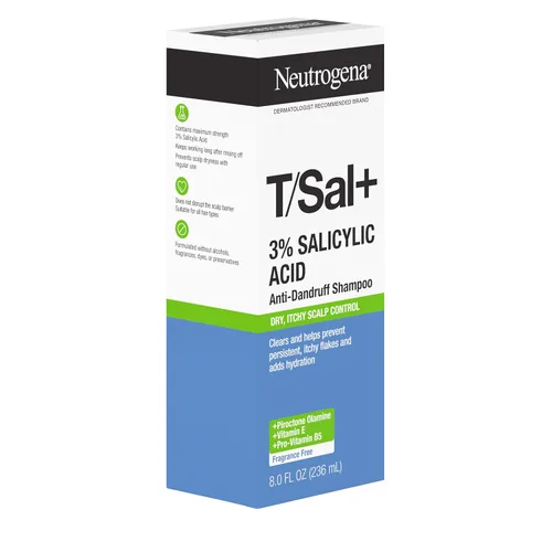 Vista 5 de Neutrogena T/Sal+ Champú anticaspa con ácido salicílico al 3%, 8 onzas líquidas