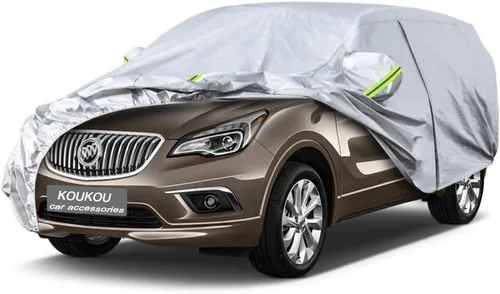 Vista 26 de KouKou Funda impermeable para automóvil SUV adecuada para BMW X1 de 2009 a 2025, 7 capas a prueba de viento para todo tipo de clima, cubierta