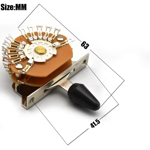 Vista 2 de Guitarra de 5 vías 24 teclas Super interruptor de palanca selector de pastilla Super 4-Pole Double Wafer para guitarras Strat/Tele con punta
