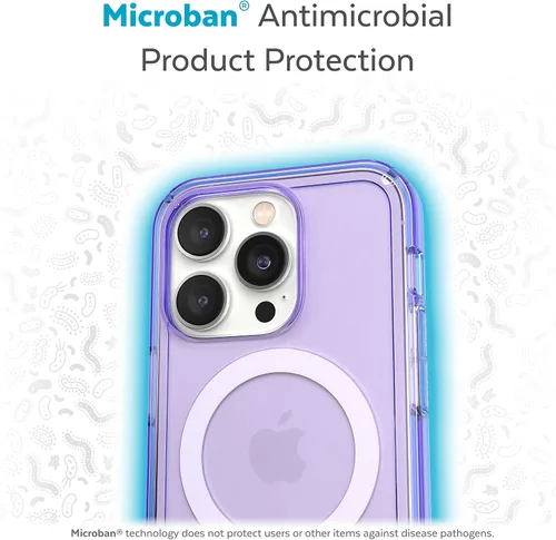 Vista 8 de Speck - Funda transparente para iPhone 15 Plus y 14 Plus, delgada, construida para MagSafe, resistente a los arañazos y protección contra caídas