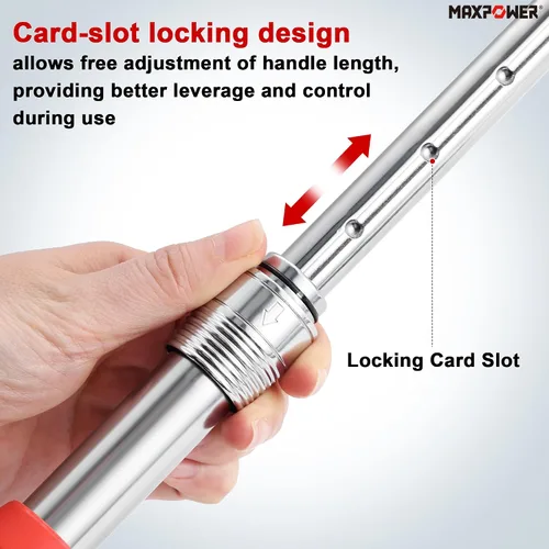 Vista 5 de MAXPOWER Llave de Tubo de cabeza flexible de 1/2 pulgada, función de trinquete reversible de liberación rápida de 72 dientes, mango extensible