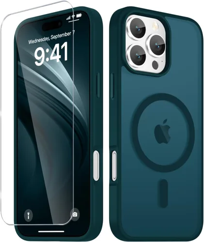 Vista 1553 de Funda para Google Pixel 10 Pro XL, cubierta magnética mate, color negro Fit for MagSafe, Screen Protector included, Shockproof Military Grade