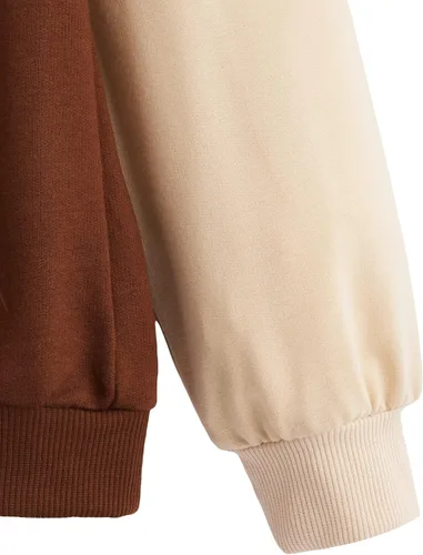 Vista 5 de SOLY HUX Sudadera de manga larga con capucha y bloques de color para niña