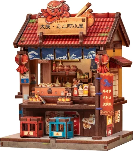 Vista 15 de CUTEBEE Kit de rincón de libros, rompecabezas de madera 3D en miniatura