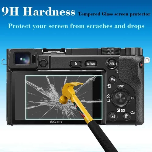 Vista 10 de ULBTER Protector de pantalla para Sony A6600 A6400 A6300 A6100 A6000 [Paquete de 3+2]