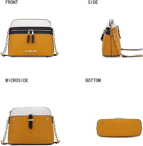 Vista 3 de MKF Collection Mia K - Bolso bandolera para mujer, de piel vegana, con múltiples bolsillos