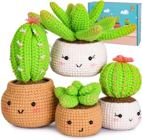 Vista 8 de Kit de ganchillo Crochetta para principiantes, kit de ganchillo para principiantes para adultos con videotutoriales paso a paso, kits de animales