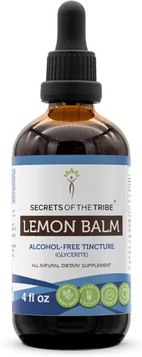 Vista 2 de Secrets of the Tribe Tintura de bálsamo de limón Extracto sin alcohol, bálsamo de limón (Melissa officinalis) Hoja seca