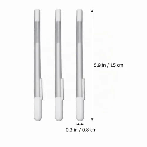 Vista 2 de minkissy 6 lápices de mapeo de cejas – Rotuladores de microblading blancos para maquillaje de piel, posición, mapeo de posición, herramientas