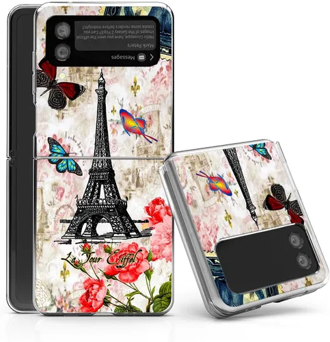 Vista 17 de Bcov - Funda rígida para Samsung Galaxy Z Flip 3 5G, diseño de gato negro, funda protectora sólida a prueba de rayones y resistente a los golpes
