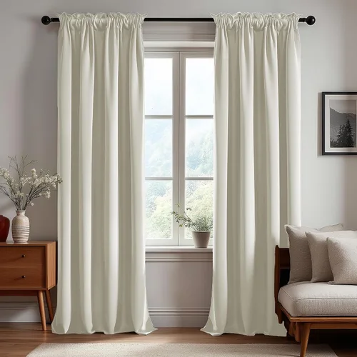 Vista 169 de Deconovo Cortinas opacas, aislamiento térmico, dobladillo para barra, reducción de ruido, certificado Oeko-TEX, cortinas de oscurecimiento