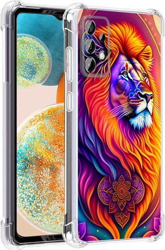 Vista 12 de Funda para Galaxy A23 5G, diseño de flores de mariposa azul, protección contra caídas, a prueba de golpes, carcasa protectora de cuerpo completo