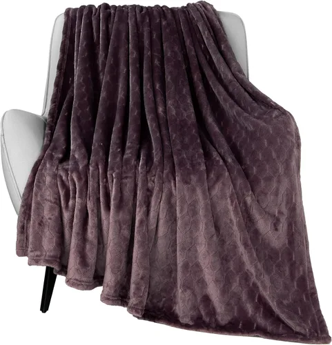 Vista 17 de TOONOW - Manta decorativa de vellón, mullida, supersuave, esponjosa y con patrón geométrico, de franela de microfibra, para sillón, cama y sofá