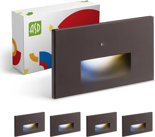 Vista 16 de ASD Lámpara LED Empotrada para Escalones, Iluminación de Peldaños para Escaleras de Exterior e Interior 3CCT, Regulable, Impermeable, Listado ETL